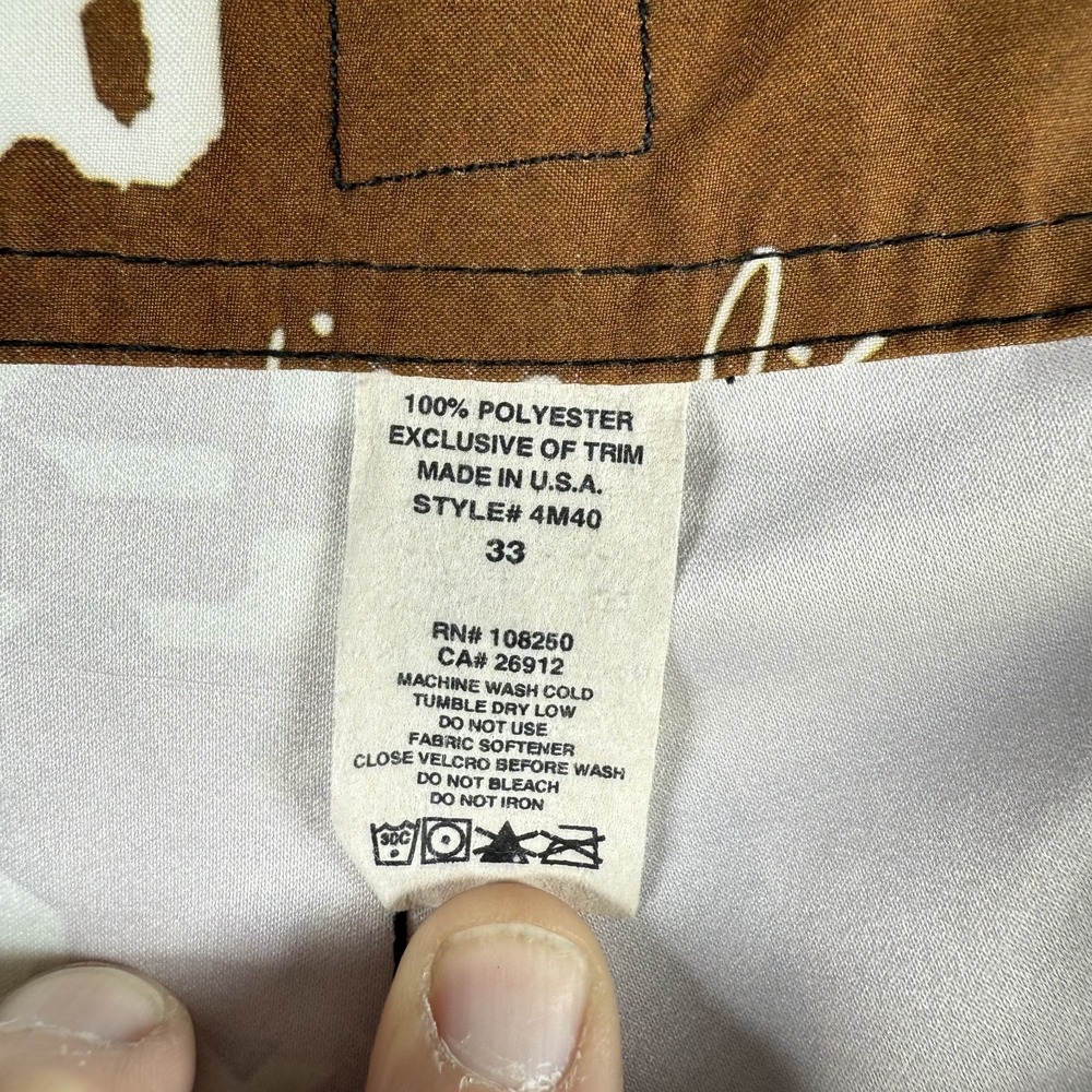Y2K Aaron Chang Board Shorts Sz 33 Photography Film Reels Documenting Life Surf‎ - Picture 4 of 7